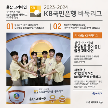 <2023-2024 KB국민은행 바둑리그> 울산 고려아연 우승